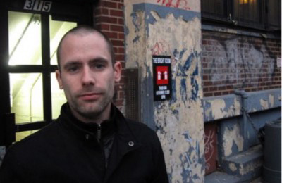 Mark Suppes outside his Brooklyn lab. [Credit: Olivia Koski.]